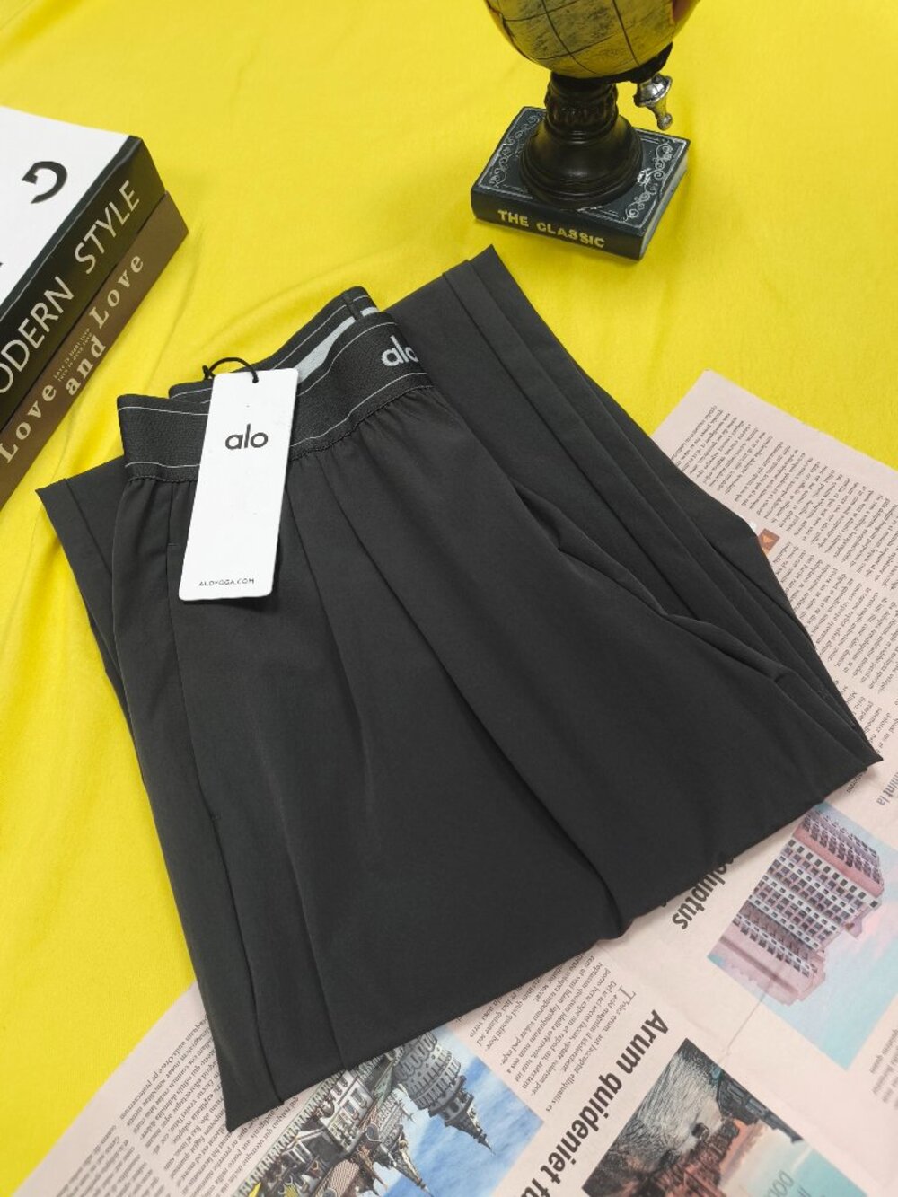 Dark Grey ALO Yoga High/Low Rise Wide Leg Pants Regular🥥Chic Everyday Trouser🍂 - Picture 6 of 7